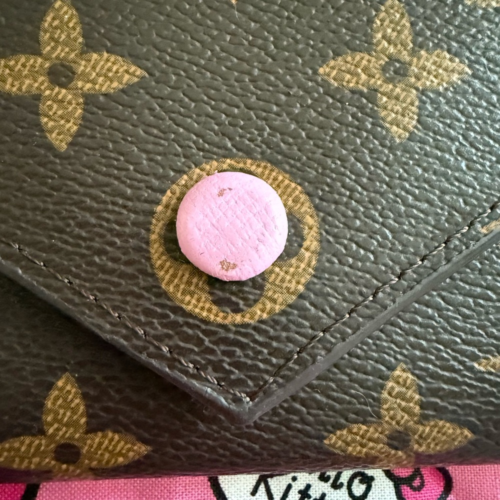 Louis Vuitton Brown and Pink Monogram Envelope Wallet - Picture 3 of 8